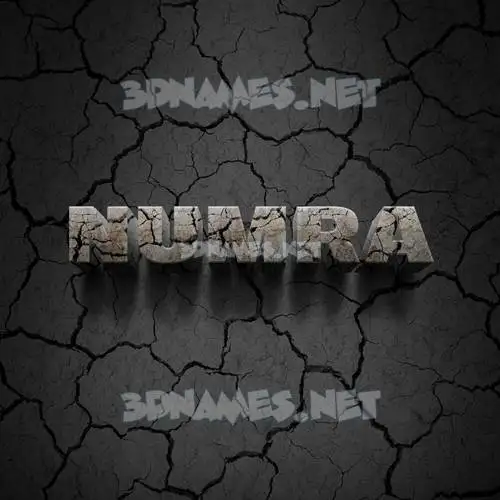 numra in Cracked Stone style - 3D name wallpaper numra in Cracked Stone style - 3D name wallpaper