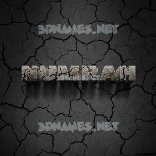 numrah in Cracked Stone style - 3D name wallpaper numrah in Cracked Stone style - 3D name wallpaper