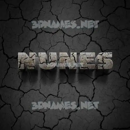 nunes in Cracked Stone style - 3D name wallpaper nunes in Cracked Stone style - 3D name wallpaper