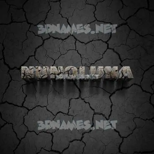 nunoluna in Cracked Stone style - 3D name wallpaper