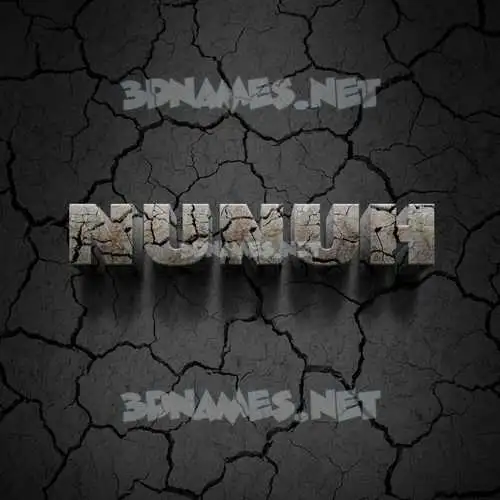 nunuh in Cracked Stone style - 3D name wallpaper nunuh in Cracked Stone style - 3D name wallpaper