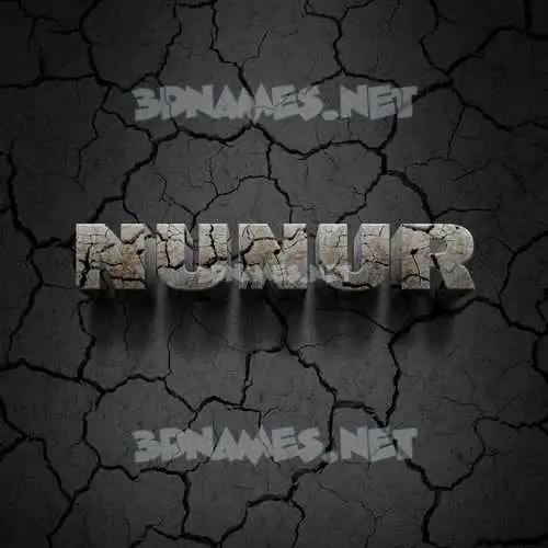 nunur in Cracked Stone style - 3D name wallpaper nunur in Cracked Stone style - 3D name wallpaper