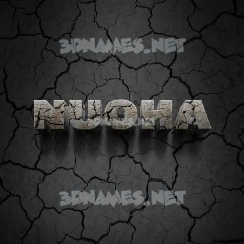 nuoha in Cracked Stone style - 3D name wallpaper nuoha in Cracked Stone style - 3D name wallpaper