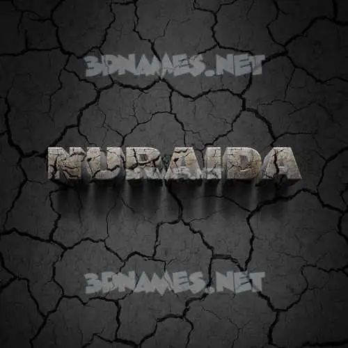 nuraida in Cracked Stone style - 3D name wallpaper nuraida in Cracked Stone style - 3D name wallpaper
