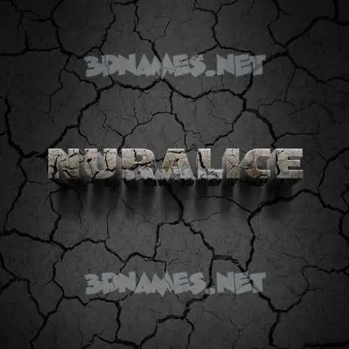 nuralice in Cracked Stone style - 3D name wallpaper