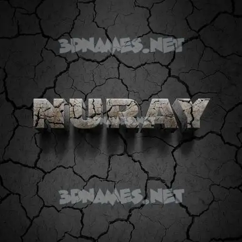 nuray in Cracked Stone style - 3D name wallpaper nuray in Cracked Stone style - 3D name wallpaper
