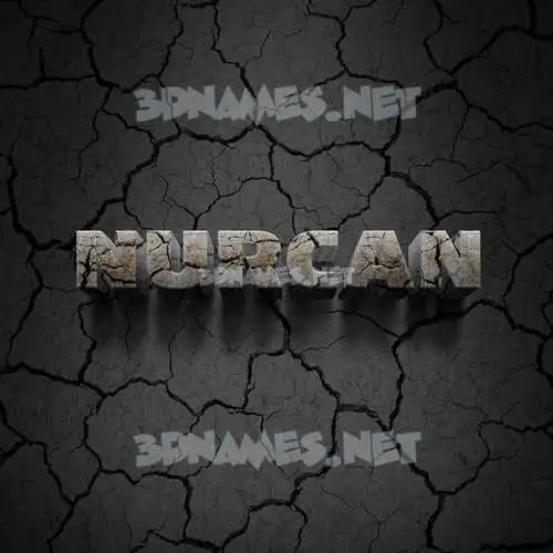 nurcan in Cracked Stone style - 3D name wallpaper