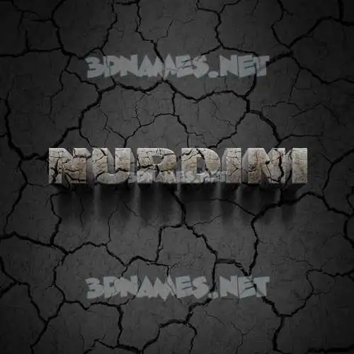 nurdini in Cracked Stone style - 3D name wallpaper nurdini in Cracked Stone style - 3D name wallpaper