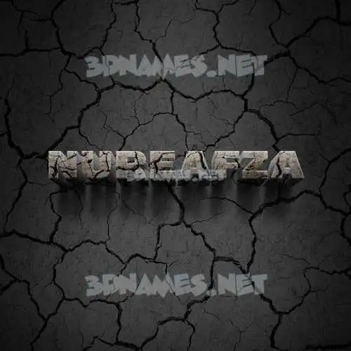 nureafza in Cracked Stone style - 3D name wallpaper nureafza in Cracked Stone style - 3D name wallpaper