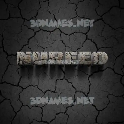 nureed in Cracked Stone style - 3D name wallpaper nureed in Cracked Stone style - 3D name wallpaper
