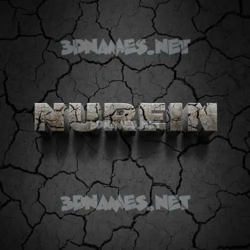 nurein in Cracked Stone style - 3D name wallpaper nurein in Cracked Stone style - 3D name wallpaper