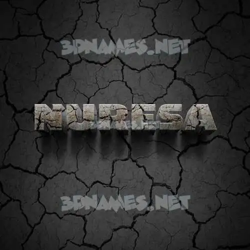 nuresa in Cracked Stone style - 3D name wallpaper nuresa in Cracked Stone style - 3D name wallpaper