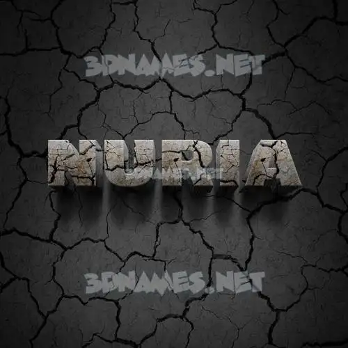 nuria in Cracked Stone style - 3D name wallpaper