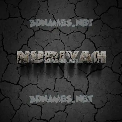 nuriyah in Cracked Stone style - 3D name wallpaper