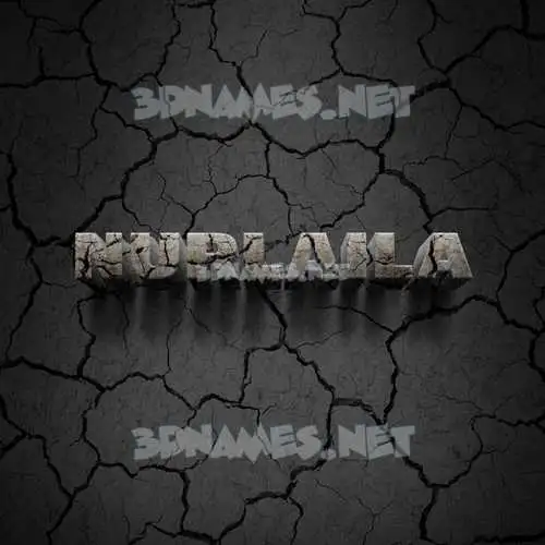 nurlaila in Cracked Stone style - 3D name wallpaper