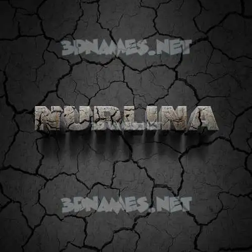 nurlina in Cracked Stone style - 3D name wallpaper