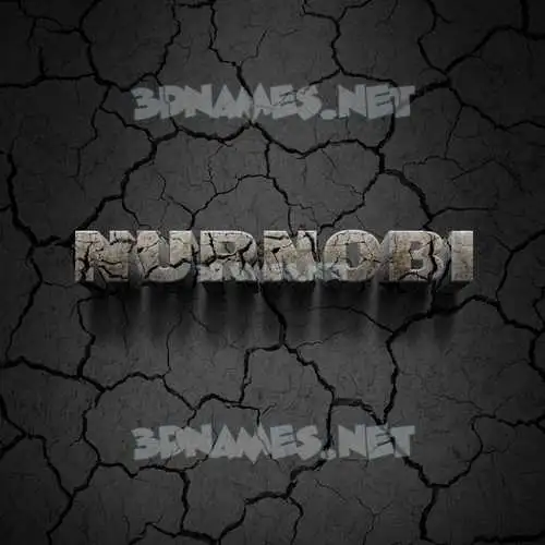 nurnobi in Cracked Stone style - 3D name wallpaper nurnobi in Cracked Stone style - 3D name wallpaper