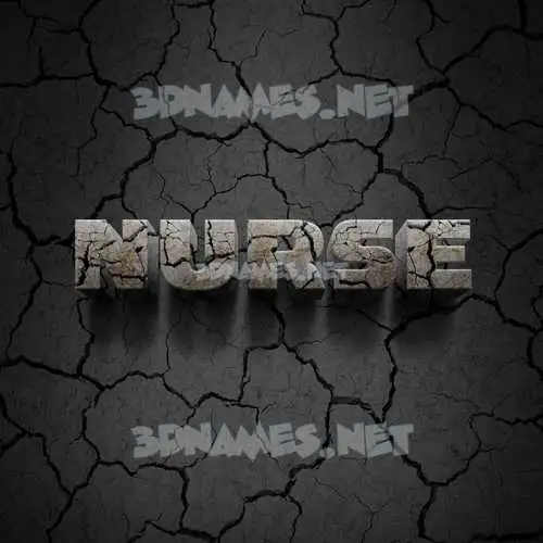 nurse in Cracked Stone style - 3D name wallpaper nurse in Cracked Stone style - 3D name wallpaper