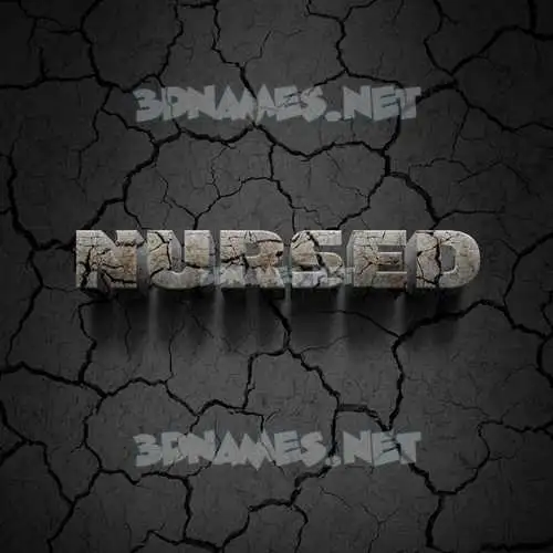 nursed in Cracked Stone style - 3D name wallpaper nursed in Cracked Stone style - 3D name wallpaper
