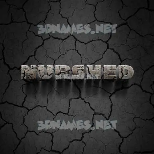 nurshed in Cracked Stone style - 3D name wallpaper nurshed in Cracked Stone style - 3D name wallpaper