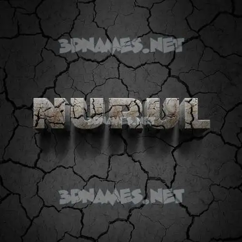 nurul in Cracked Stone style - 3D name wallpaper nurul in Cracked Stone style - 3D name wallpaper