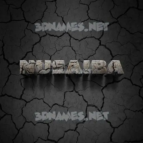 nusaiba in Cracked Stone style - 3D name wallpaper nusaiba in Cracked Stone style - 3D name wallpaper