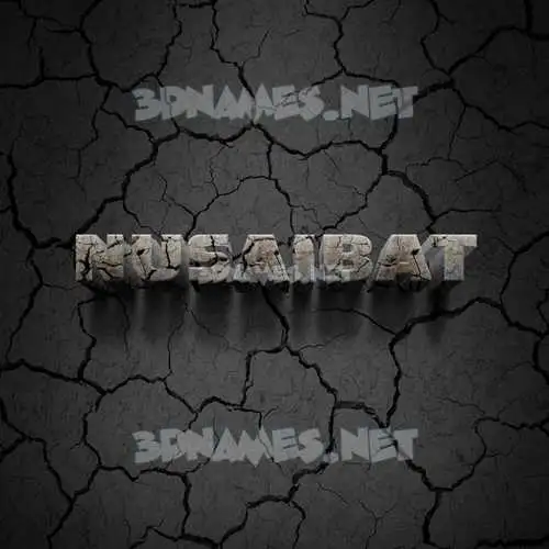 nusaibat in Cracked Stone style - 3D name wallpaper nusaibat in Cracked Stone style - 3D name wallpaper