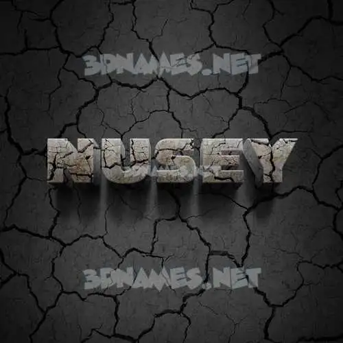 nusey in Cracked Stone style - 3D name wallpaper nusey in Cracked Stone style - 3D name wallpaper