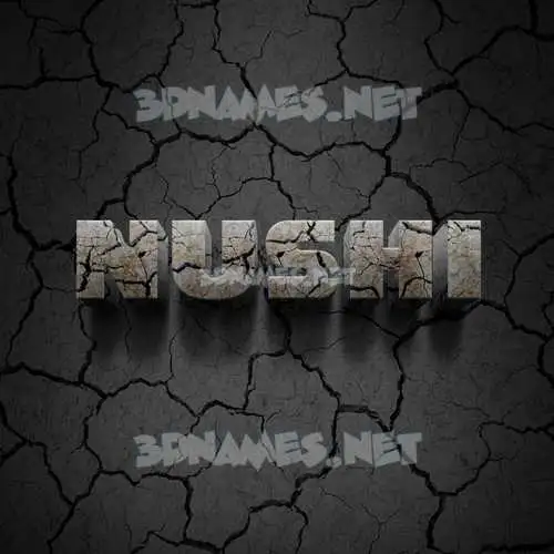 nushi in Cracked Stone style - 3D name wallpaper nushi in Cracked Stone style - 3D name wallpaper