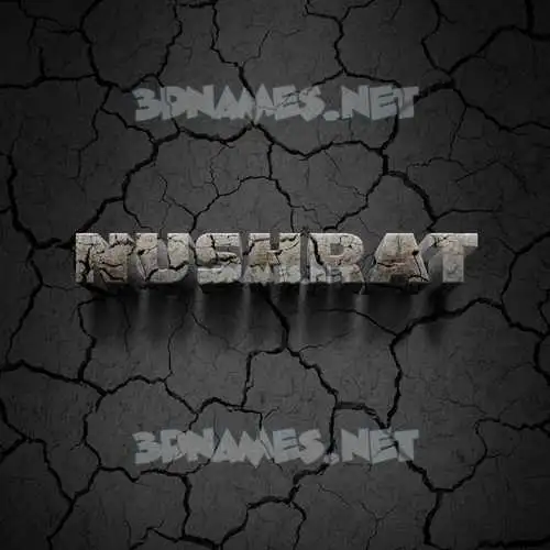nushrat in Cracked Stone style - 3D name wallpaper nushrat in Cracked Stone style - 3D name wallpaper