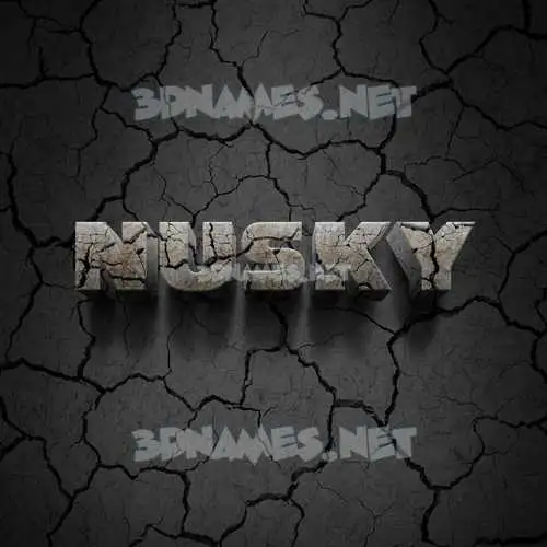 nusky in Cracked Stone style - 3D name wallpaper nusky in Cracked Stone style - 3D name wallpaper