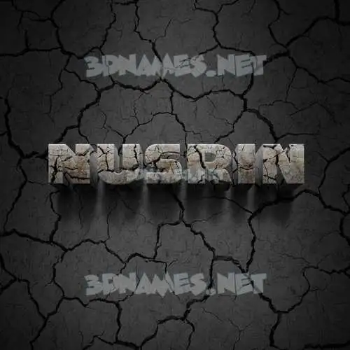 nusrin in Cracked Stone style - 3D name wallpaper nusrin in Cracked Stone style - 3D name wallpaper