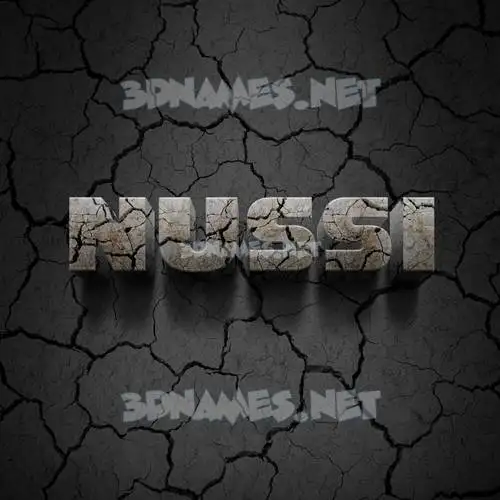 nussi in Cracked Stone style - 3D name wallpaper