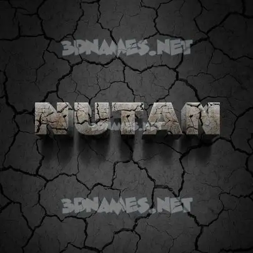 nutan in Cracked Stone style - 3D name wallpaper nutan in Cracked Stone style - 3D name wallpaper