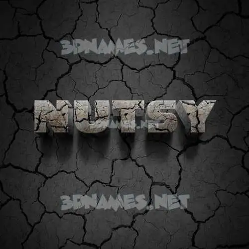 nutsy in Cracked Stone style - 3D name wallpaper nutsy in Cracked Stone style - 3D name wallpaper