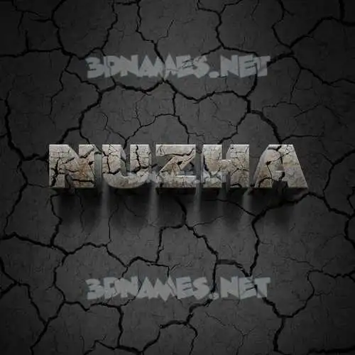 nuzha in Cracked Stone style - 3D name wallpaper nuzha in Cracked Stone style - 3D name wallpaper