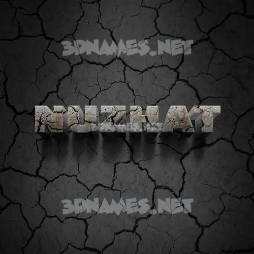 nuzhat in Cracked Stone style - 3D name wallpaper nuzhat in Cracked Stone style - 3D name wallpaper