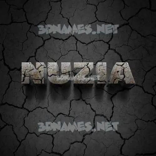 nuzia in Cracked Stone style - 3D name wallpaper