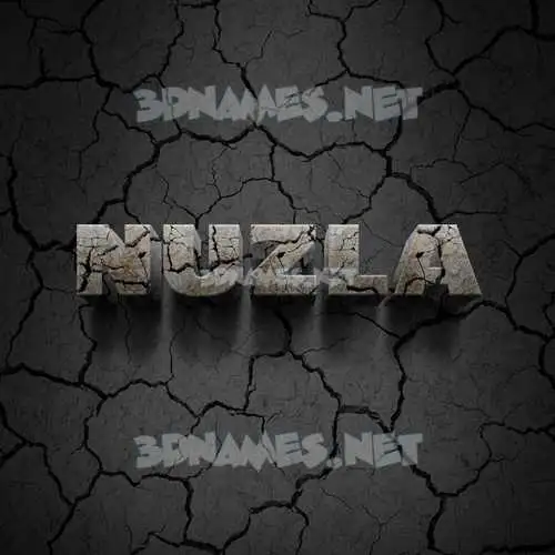 nuzla in Cracked Stone style - 3D name wallpaper nuzla in Cracked Stone style - 3D name wallpaper