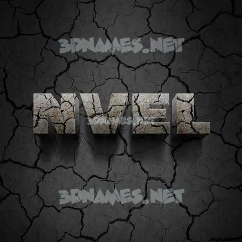 nvel in Cracked Stone style - 3D name wallpaper nvel in Cracked Stone style - 3D name wallpaper