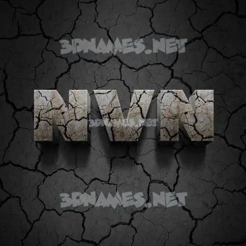 nvn in Cracked Stone style - 3D name wallpaper nvn in Cracked Stone style - 3D name wallpaper