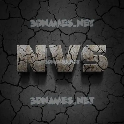 nvs in Cracked Stone style - 3D name wallpaper nvs in Cracked Stone style - 3D name wallpaper