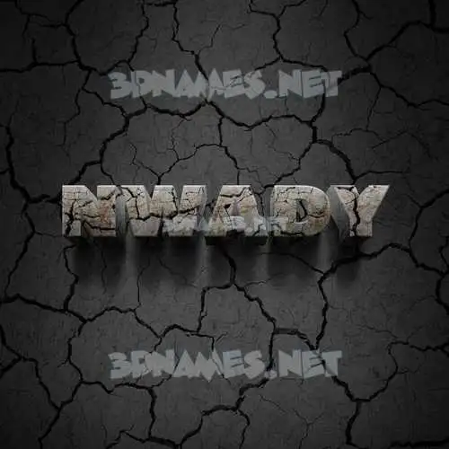 nwady in Cracked Stone style - 3D name wallpaper