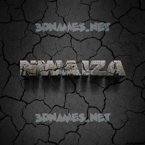 nwaiza in Cracked Stone style - 3D name wallpaper nwaiza in Cracked Stone style - 3D name wallpaper