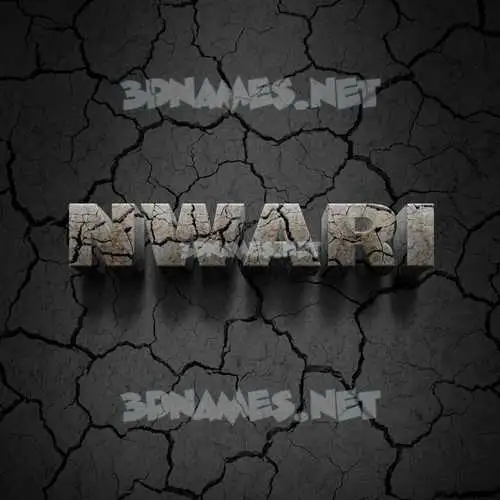 nwari in Cracked Stone style - 3D name wallpaper