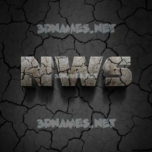 nws in Cracked Stone style - 3D name wallpaper nws in Cracked Stone style - 3D name wallpaper