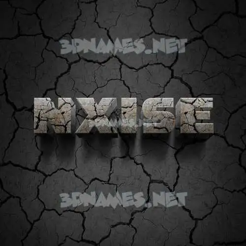 nxise in Cracked Stone style - 3D name wallpaper nxise in Cracked Stone style - 3D name wallpaper