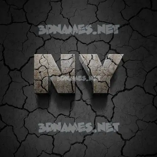 ny in Cracked Stone style - 3D name wallpaper ny in Cracked Stone style - 3D name wallpaper