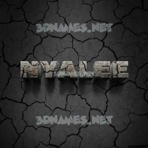 nyalee in Cracked Stone style - 3D name wallpaper nyalee in Cracked Stone style - 3D name wallpaper