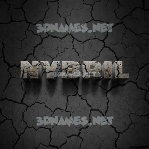 nybril in Cracked Stone style - 3D name wallpaper nybril in Cracked Stone style - 3D name wallpaper